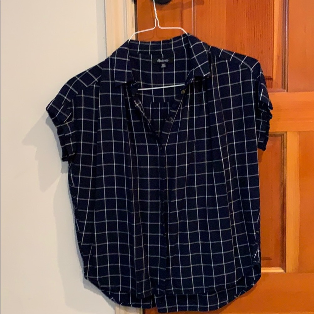 Madewell navy blouse xxs